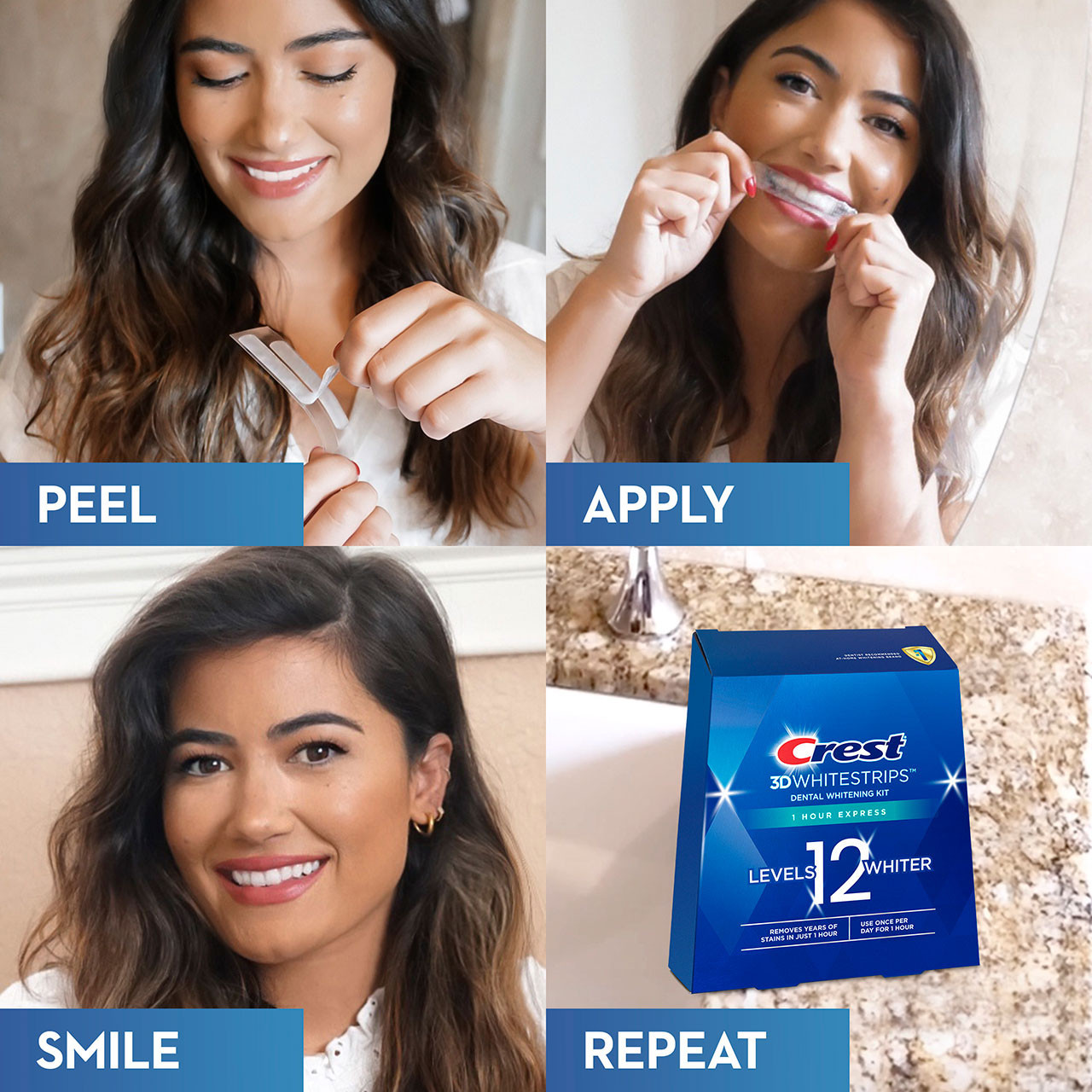 Oral-B 3DWhitestrips 1 Hour Express Tilbehør Blå | DK_OB86029