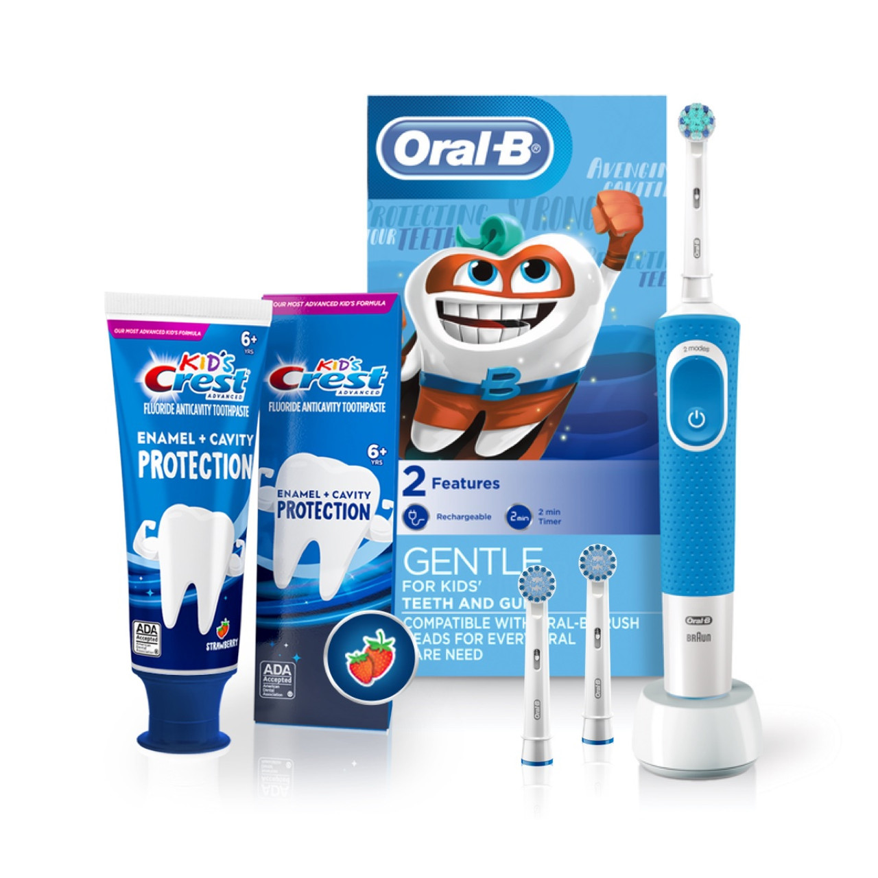 Oral-B Advanced Cavity Protection Kids Bunter Blå | DK_OB13524