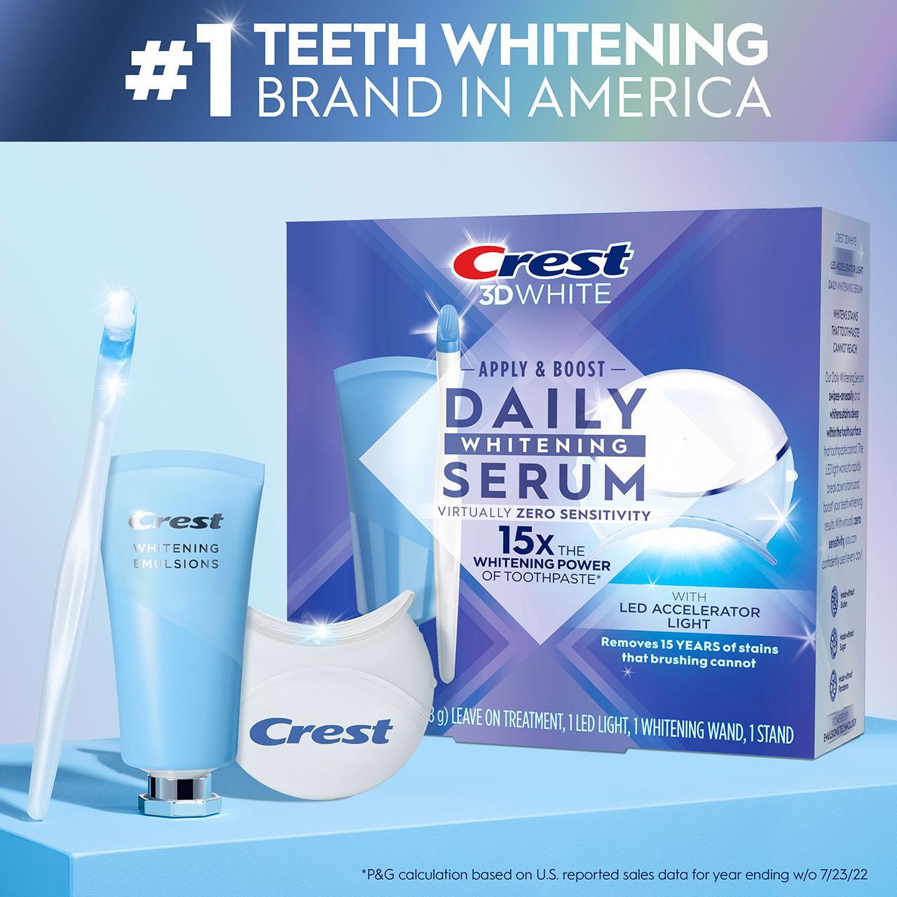 Oral-B Crest 3DWhite Daily Whitening Serum with LED Tilbehør Lyse | DK_OB98810