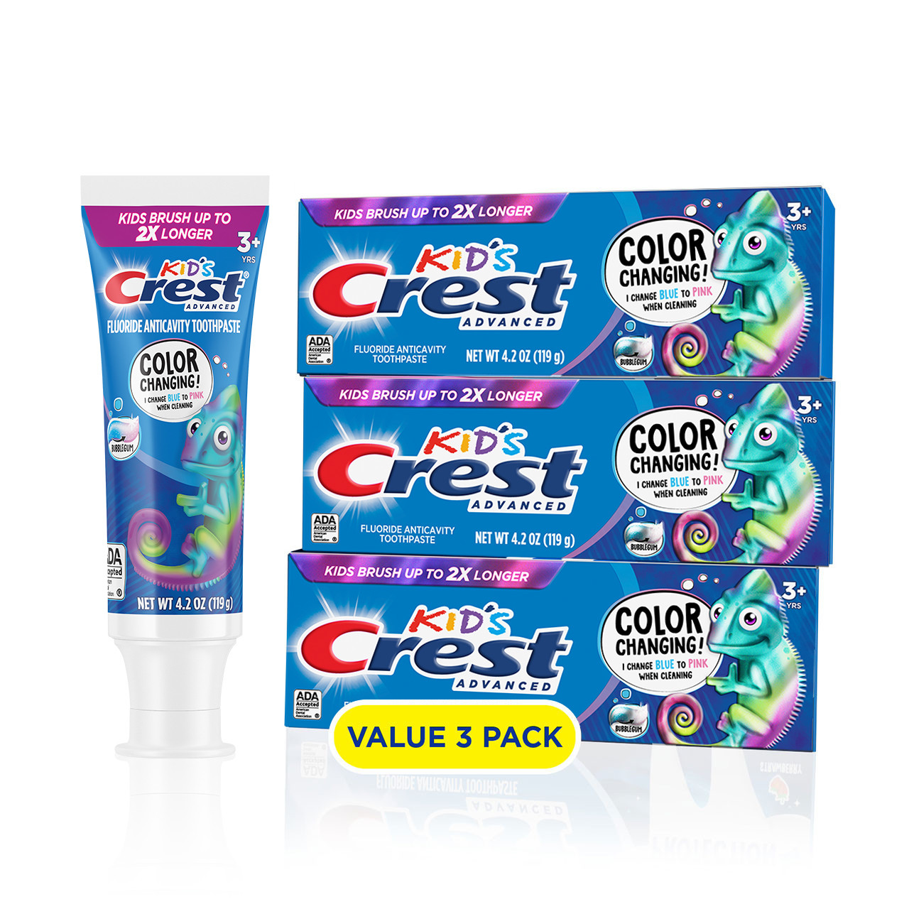 Oral-B Crest Kids Enamel + Cavity Protection Bunter Hvide Blå | DK_OB65235