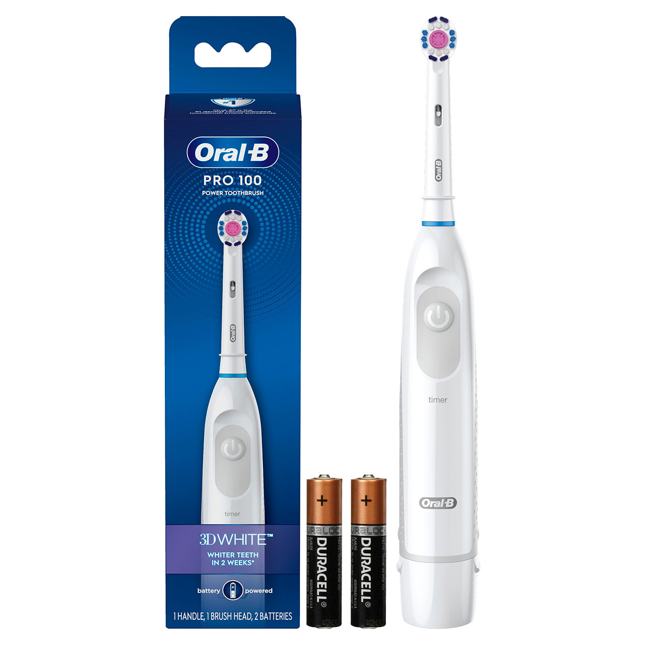 Oral-B Pro 100 3d Pro-serien Hvide | DK_OB68534