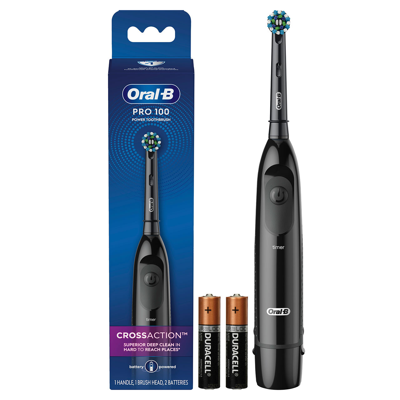 Oral-B Pro 100 Crossaction Pro-serien Sort | DK_OB30683