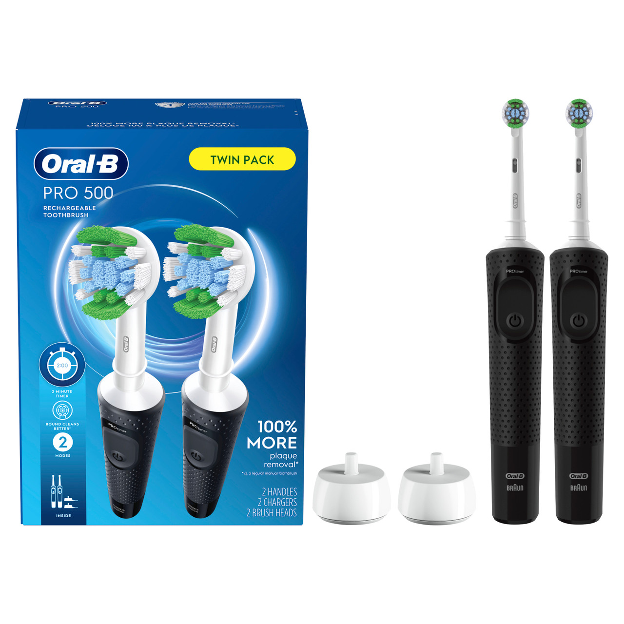 Oral-B Pro 500 Rechargeable Pro-serien Sort | DK_OB11979