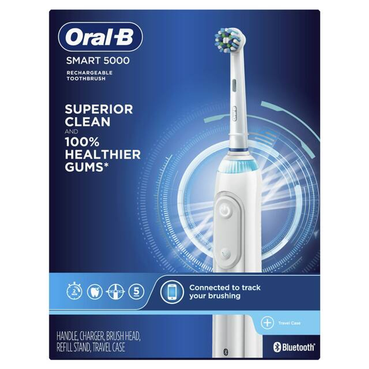 Oral-B Smart 5000 with Bluetooth Smart-serie Hvide | DK_OB37975