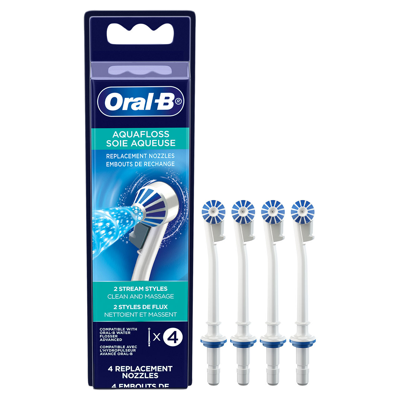 Oral-B Water Flosser Advanced Aquafloss Nozzle Tilbehør Hvide | DK_OB27265