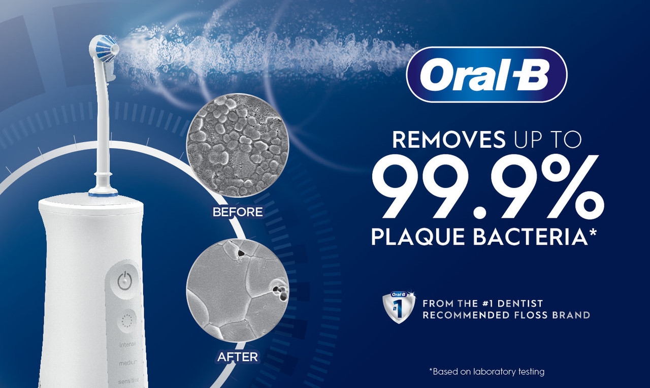 Oral-B Water Flosser Advanced, Portable Oral Irrigator Handle Tilbehør Hvide | DK_OB44624