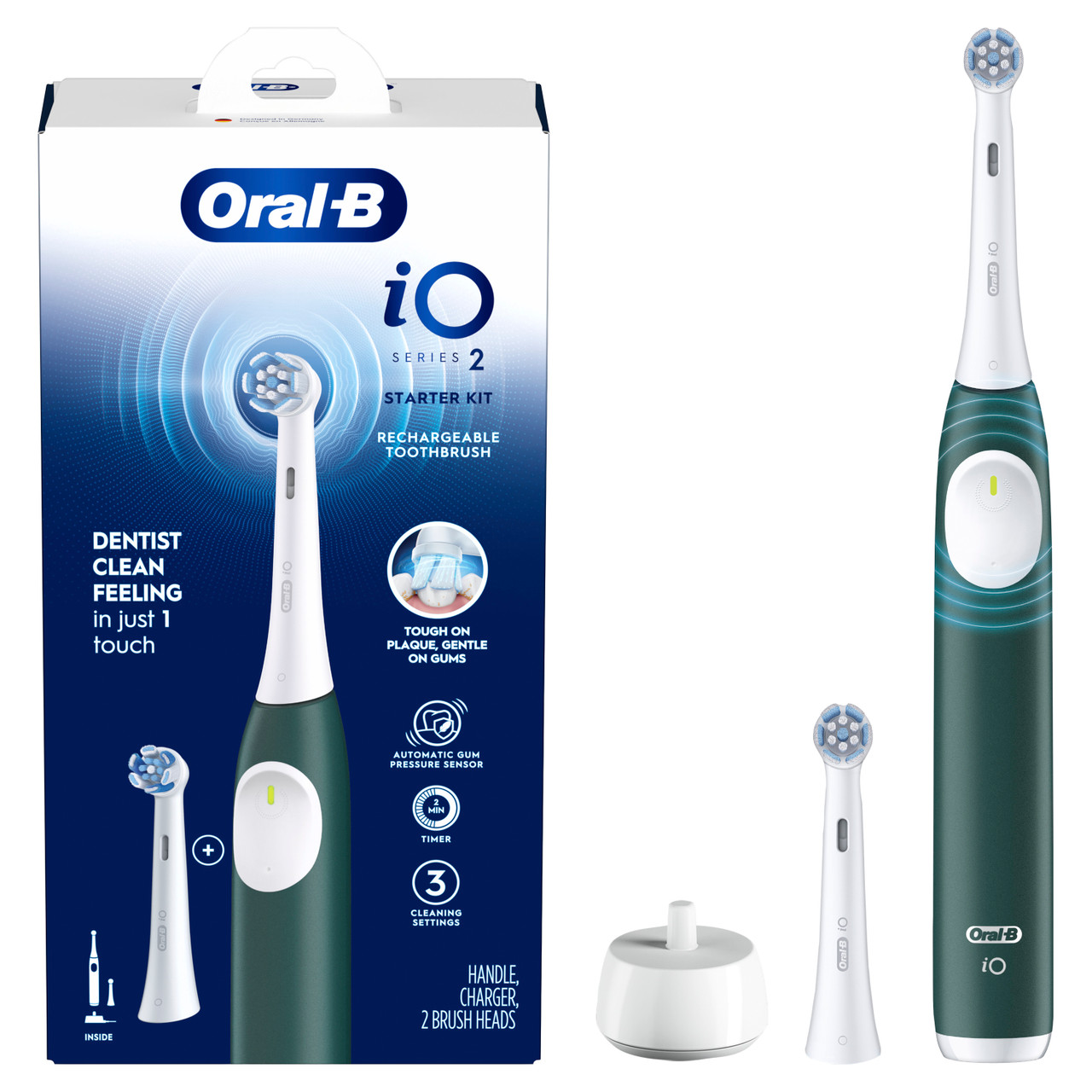 Oral-B iO Series 2 Rechargeable iO-serien Grøn | DK_OB70365