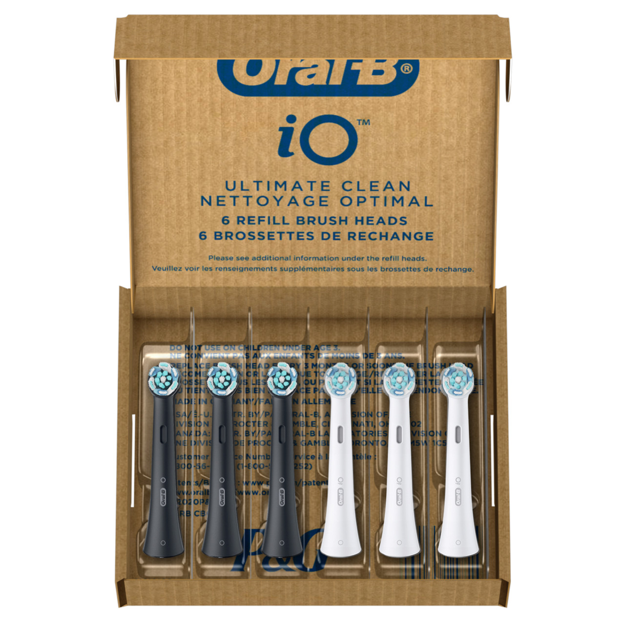 Oral-B iO Ultimate Clean iO Børstehoveder Hvide Sort | DK_OB84732